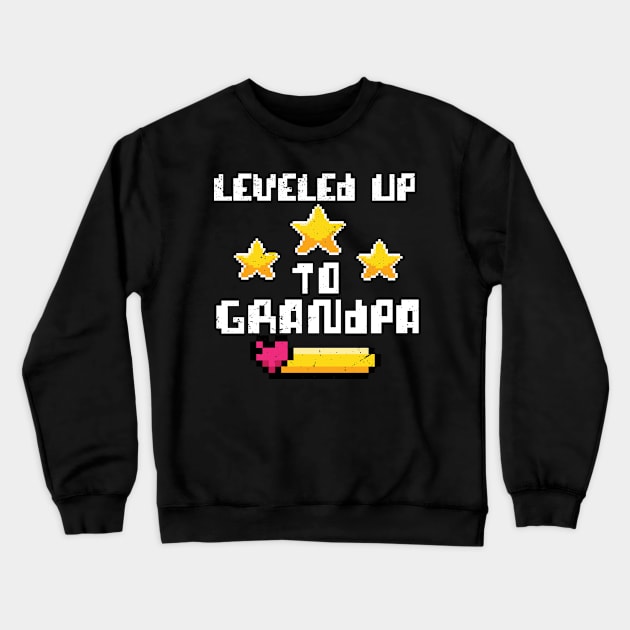 leveled up to grandpa / Baby Announcement, Grandpa To Be, Grandparents to be Crewneck Sweatshirt by Anodyle